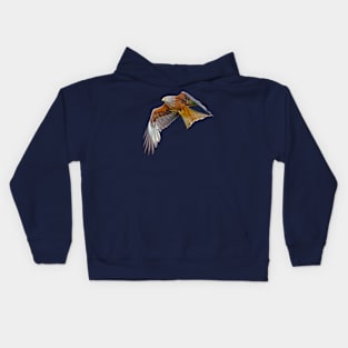 Red Kite in flight Kids Hoodie